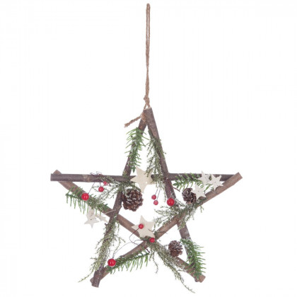 Étoile décorée à suspendre D 29 cm Un Noël kinfolk