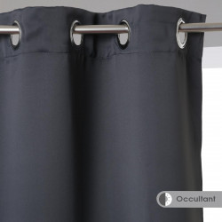 Lot de 2 rideaux occultants gris foncés 135X240