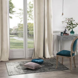 Rideau Occultant en Velours Taupe clair la dolce vita 140 x H260
