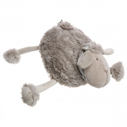 Peluche mouton taupe avec foulard