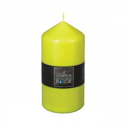 Bougie ronde verte D 6.8 x H 14 cm