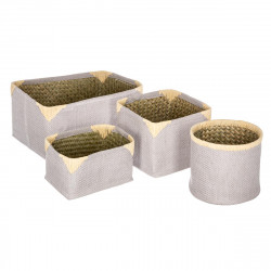 Lot de 4 paniers "dream" taupe
