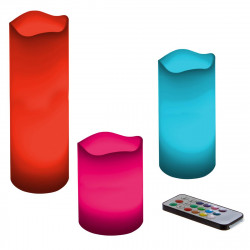 Coffret de 3 bougies LED + télécommande