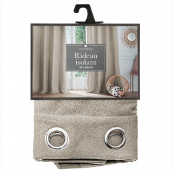 Rideau isolant Noa gris clair 140x260