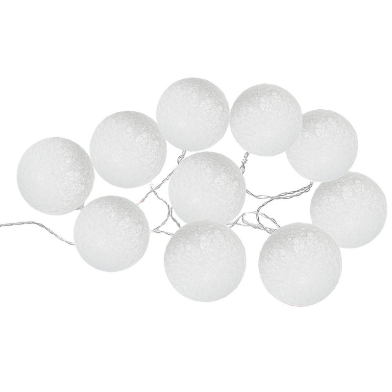 Guirlande lumineuse solaire 10 bocaux en verre micro LED blanc