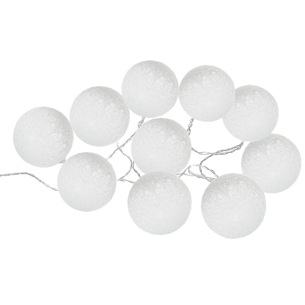 Guirlande solaire LED 10 boules D6 - Luminaire de jardin - Décomania