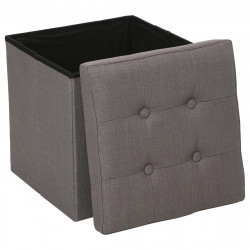 Pouf pliant gris "Lysandre"