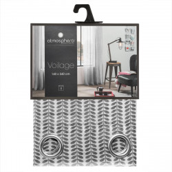 Voilage ana vintage story gris 140x240