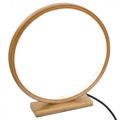 Lampe ronde en Bambou Cercle lumineux à LED D 32 cm