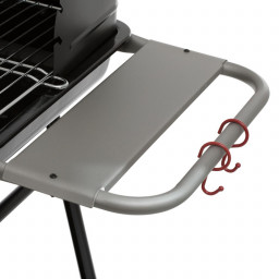 Barbecue à charbon rectangle + tablette neka azur en acier