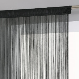 Rideau de fil noir 90 x 200 cm