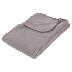 Plaid polaire gris 125x150