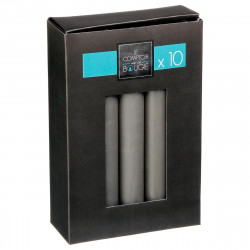 Lot de 10 bâtons de bougies gris 45G