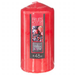 Bougie ronde parfumée fruits rouges H.14