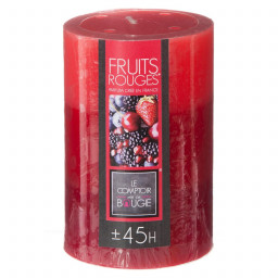 Bougie tricolore parfumée fruits rouges H10