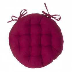 Galette de chaise ronde rouge D40