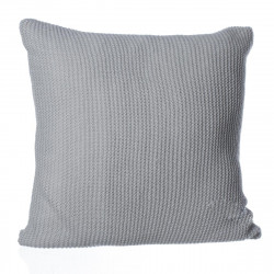 Coussin tricot gris clair 40X40