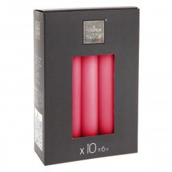 Lot de 10 bâtons de bougies fuchsia H16