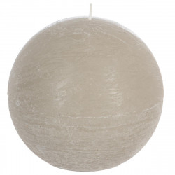 Bougie boule rustique lin D10