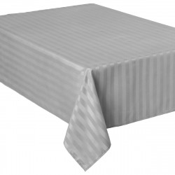 Nappe jacquard à rayures gris clair 140X240