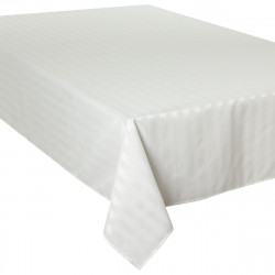 Nappe jacquard à rayures ivoire 150X300