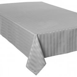 Nappe jacquard à rayures gris clair 150X300