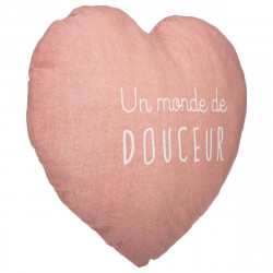 Coussin coeur rose