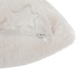 Coussin blanc  Fake Fur  40x40 cm