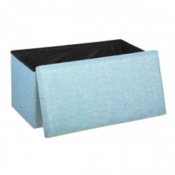 Pouf pliant double bleu 2 places "Tomaz"