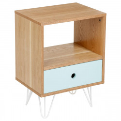 Table de chevet 1 tiroir Shulg bleu