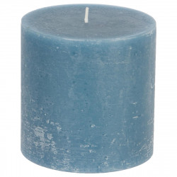 Bougie rustique ronde bleu D10
