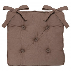 Galette de chaise taupe 5 boutons 40x40
