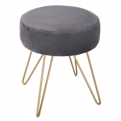 Tabouret gris pieds métal