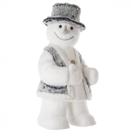 Bonhomme de neige avec son chapeau H 50 cm Un Noël kinfolk