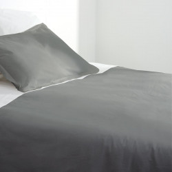 Housse de couette grise 140x200