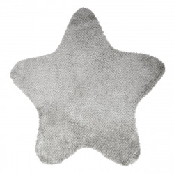 Tapis épais Etoile Grise pour chambre d'enfant 80 x 80 cm