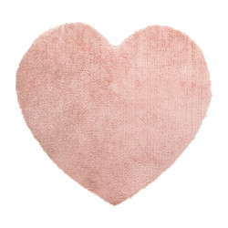 Tapis épais Coeur Rose pour chambre d'enfant 80 x 74 cm