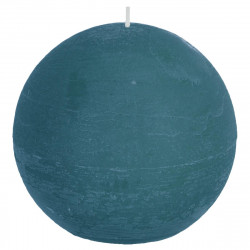 Bougie boule rustique Bleu canard D12