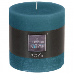 Bougie ronde rustique Bleu canard D10 x H10