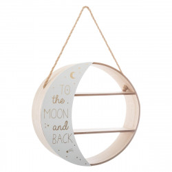 Etagère Lune avec corde pour chambre d'enfant Bohème