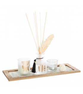 Coffret 8 pièces Diffuseur et Bougies Senteur Bois de gaiac