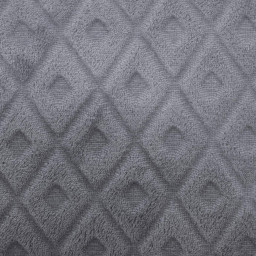 Plaid Gris motif losanges en relief 125x150 cm