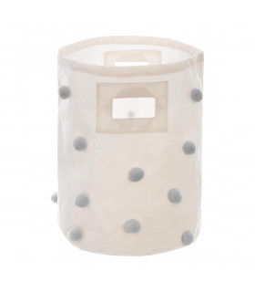 Bac de rangement mini pompons Gris Swaggy
