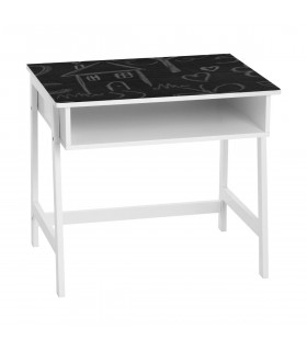 Bureau d'écolier en Bois aspect Ardoise H52 cm Collection Swaggy