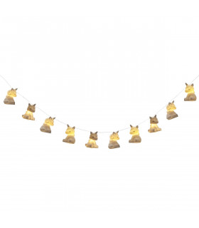 Guirlande décorative lumineuse 8 Licornes LED Style Guinguette L 135  cm