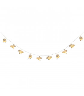 Guirlande décorative lumineuse 8 Lapins LED Style Guinguette L 135 cm