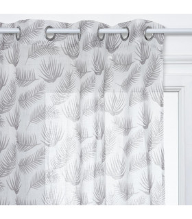 Voilage Blanc motif kaki 140x240 The Colonial factory