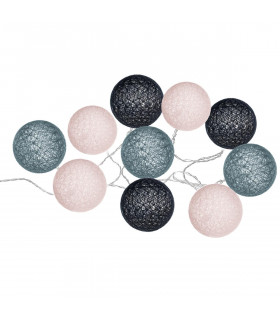 Guirlande lumineuse 10 boules LED D6 cm Terre sauvage