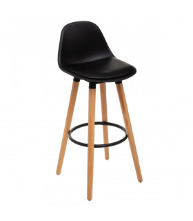 Tabouret de bar confortable Noir MAXON H 92 cm 