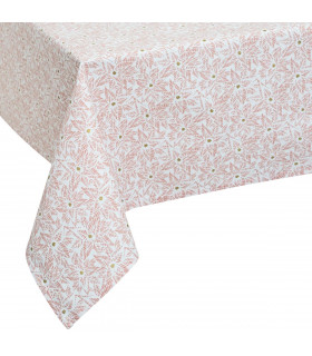 Nappe en coton Rose impression motif OR TROPIC 140x240 cm